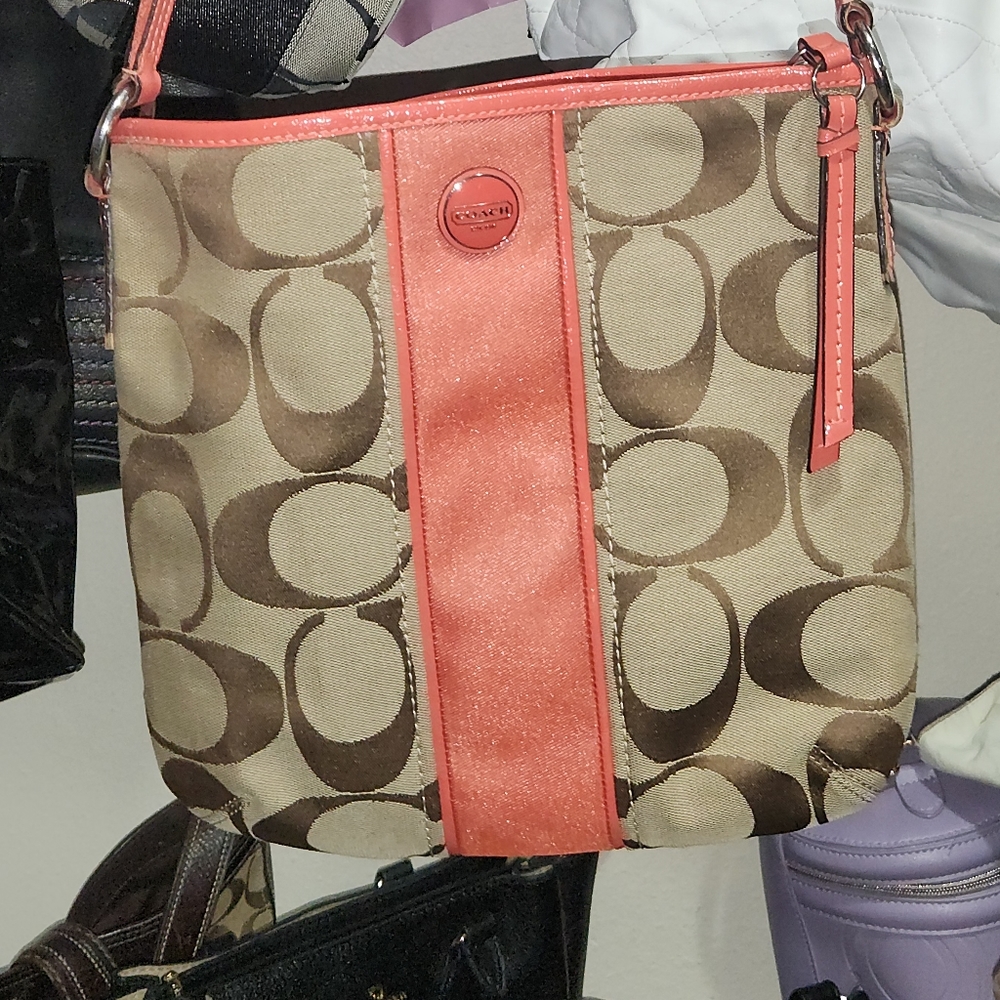 NWOT COACH coral purse